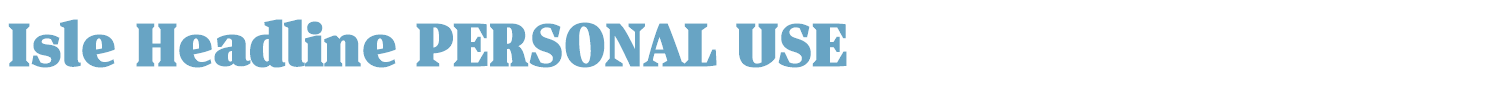 sample Isle Headline font