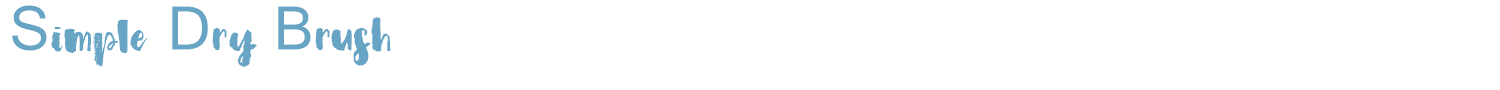 sample Simple Dry Brush font