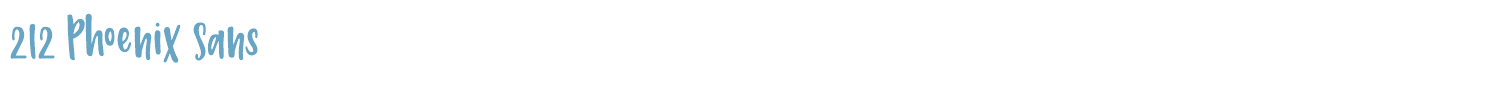 sample 212 Phoenix Sans font