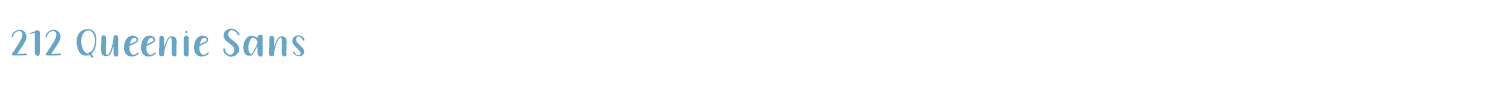 sample 212 Queenie Sans font