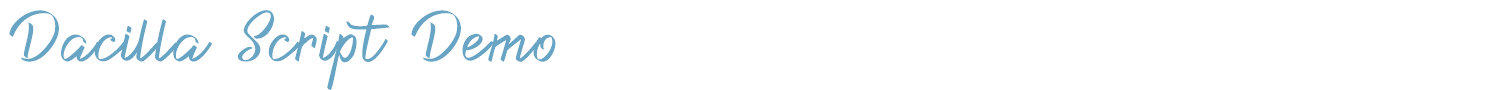 sample Dacilla Script font