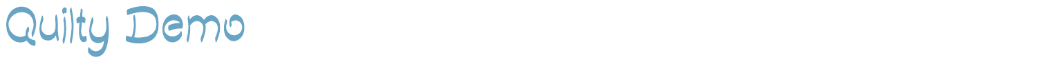 sample Quilty Demo font