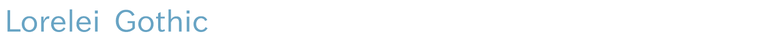 sample Lorelei Gothic font