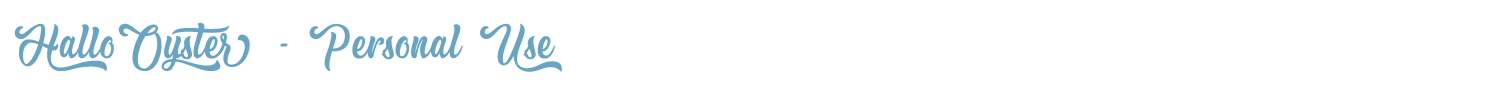sample Hallo Oyster (Personal Use) font
