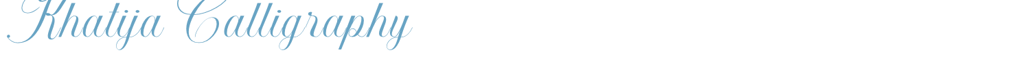 sample Khatija Calligraphy font