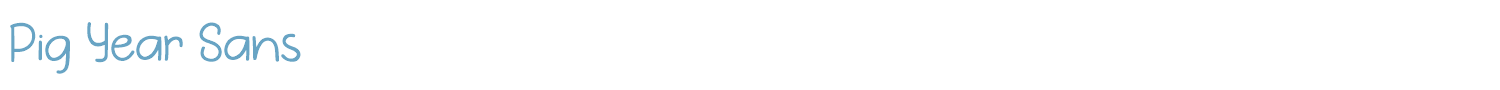 sample Pig Year Sans font
