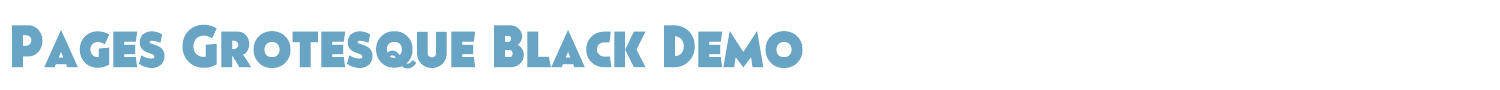 sample Pages Grotesque (Demo) font
