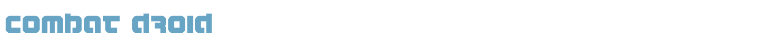 sample Combat Droid font
