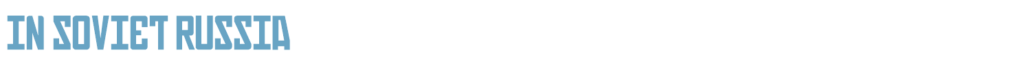 sample In Soviet Russia font