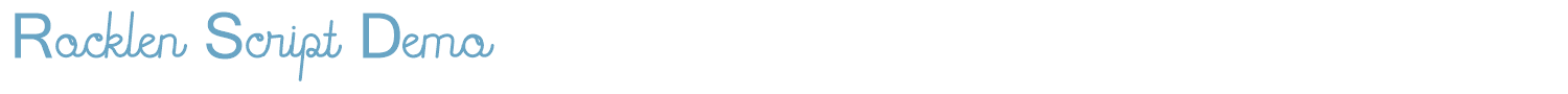 sample Rocklen Script Demo font