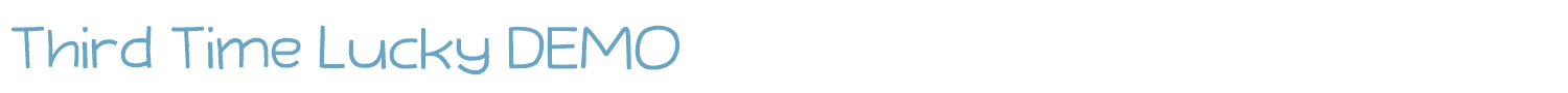 sample Third Time Lucky (Demo) font