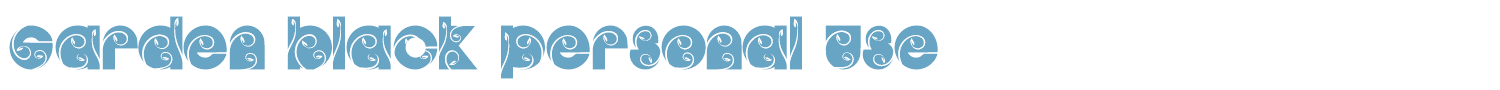 sample Garden Black (Personal-Use) font