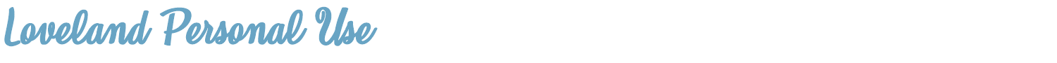 sample Loveland (Personal-Use) font