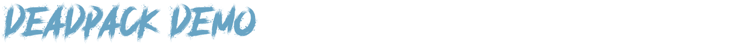 sample Deadpack (Demo) font