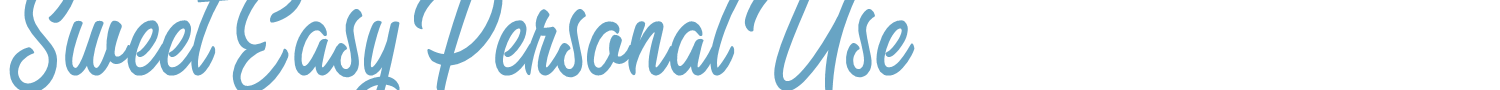 sample Sweet Easy (Personal Use) font
