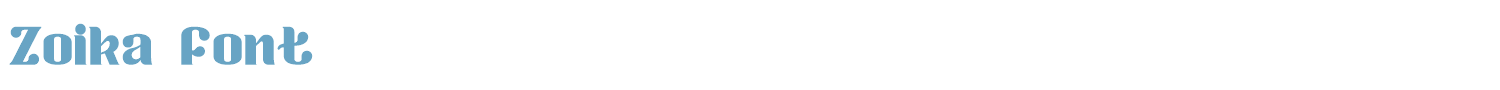 sample Zoika font