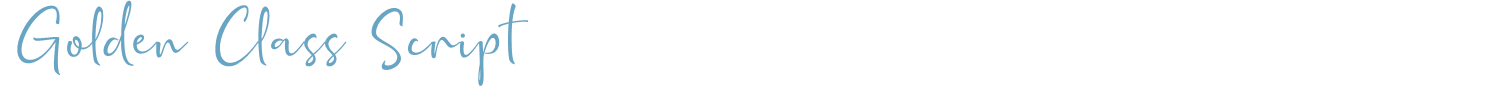 sample Golden Class Script font