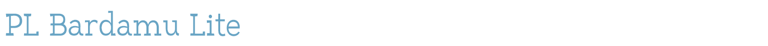 sample PL Bardamu Lite font