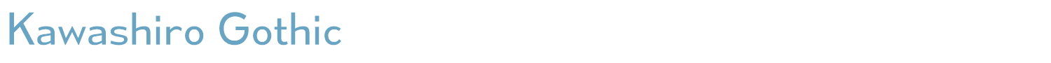 sample Kawashiro Gothic font