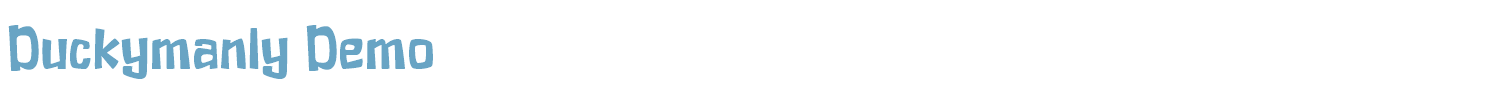 sample Duckymanly Demo font