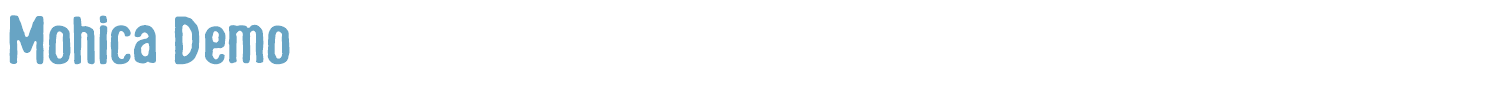 sample Mohica Demo font