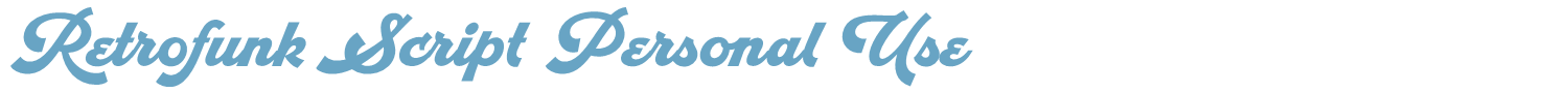 sample Retrofunk Script (Personal Use) font