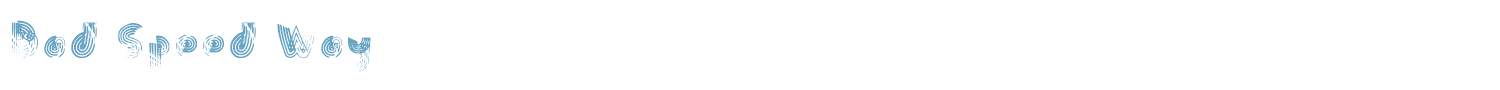 sample Bad Speed Way font