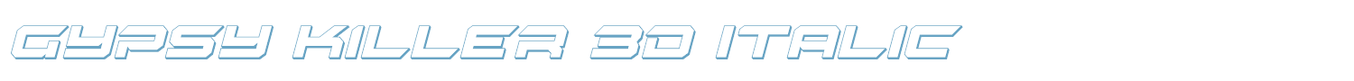 sample Gypsy Killer font