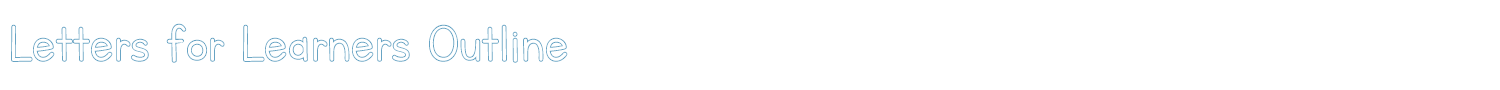 sample Letters for Learners Outline font