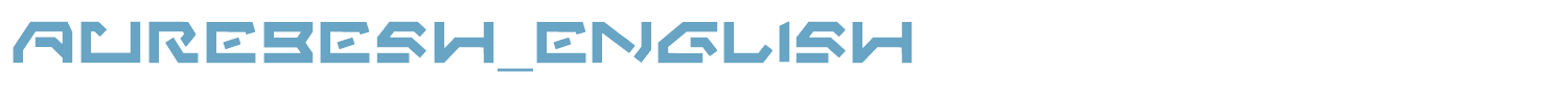 sample Aurebesh-English font