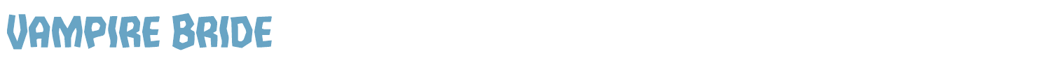 sample Vampire Bride font