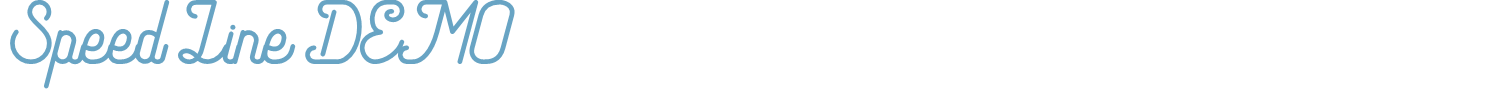 sample Speed Line font