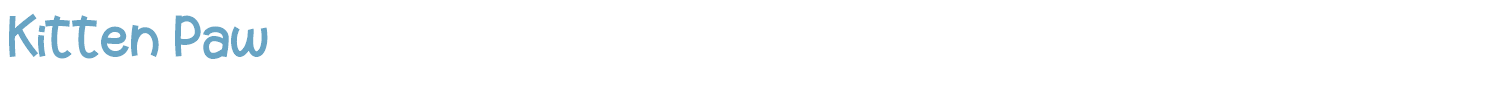 sample Kitten Paw font