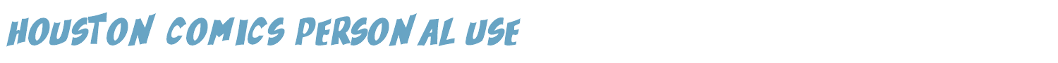 sample Houston Comics font