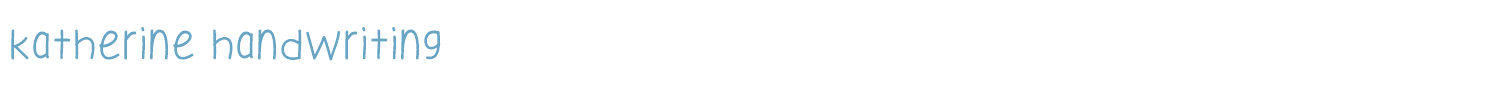 sample Katherine Handwriting font