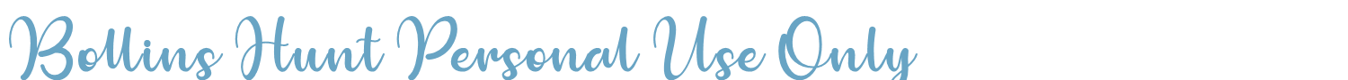 sample Bollins Hunt Personal Use Only font