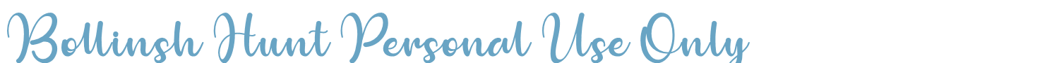 sample Bollinsh Hunt font