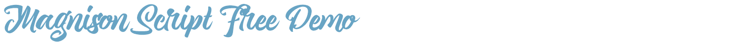 sample Magnison Script font
