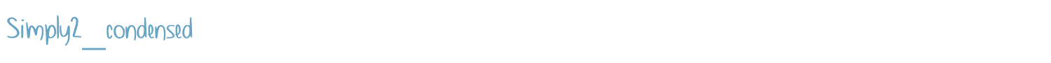 sample Simply2_condensed font