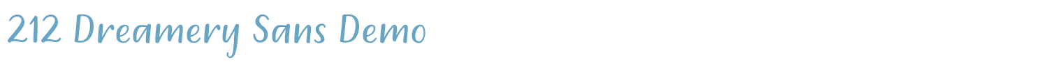 sample 212 Dreamery Sans font