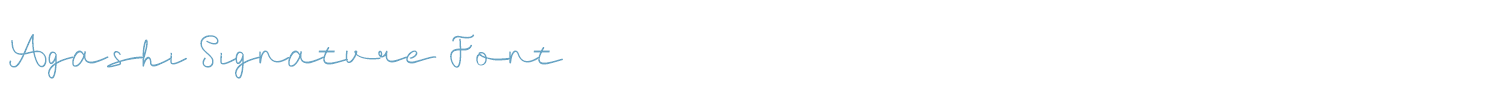sample Agashi Signature font
