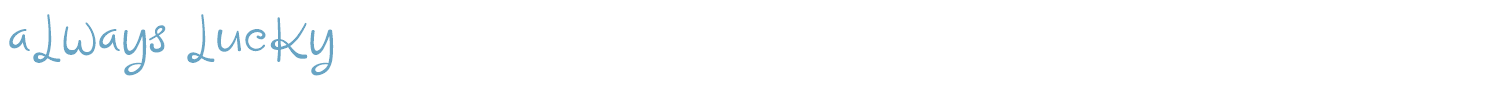 sample Always Lucky font
