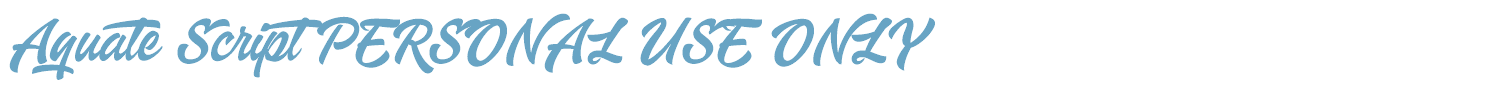 sample Aquate Script font