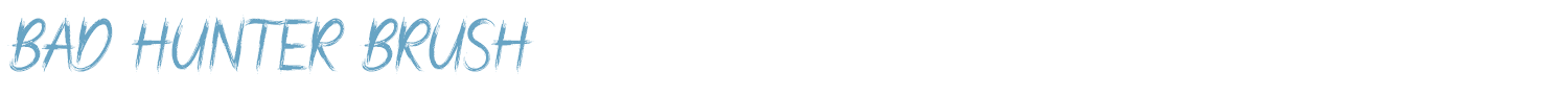 sample Bad Hunter Brush font