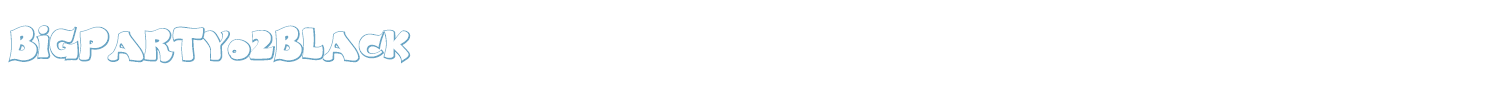sample BigParty O2 Black font