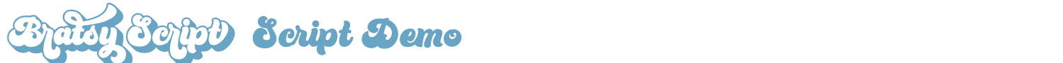 sample Bratsy Script font