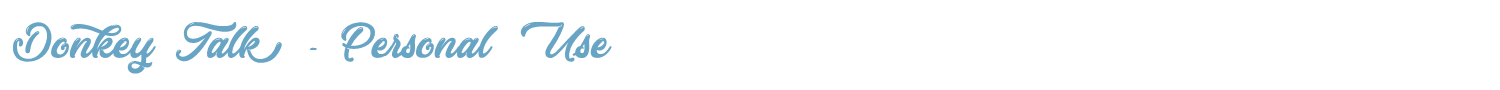 sample Donkey Talk font