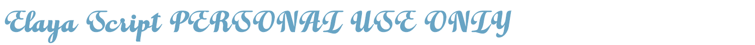 sample Elaya Script font