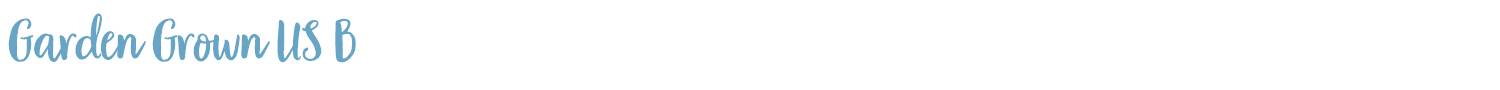 sample Garden Grown US B font