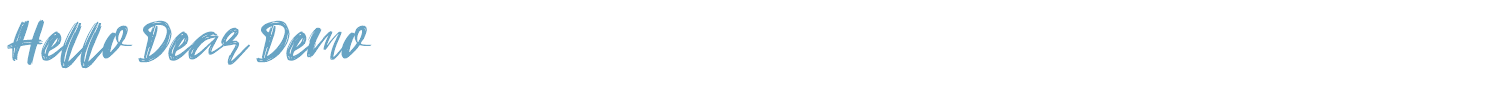 sample Hello Dear Demo font